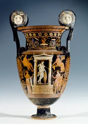 Rot- und weißfiguriger Volutenkrater, apulisch